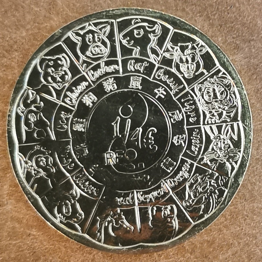 1/4 Euro Francúzsko 2022 - Rok tigra (UNC)