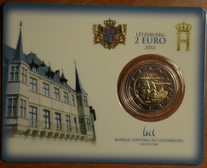 2 Euro Luxembursko 2012 - 100. výročie úmrtia Viliama IV. (BU karta)