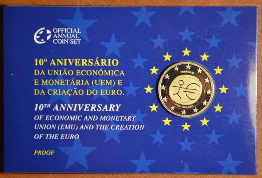 2 Euro Portugalsko 2009 - 10. výročie hospodárskej a menovej únie (Proof)