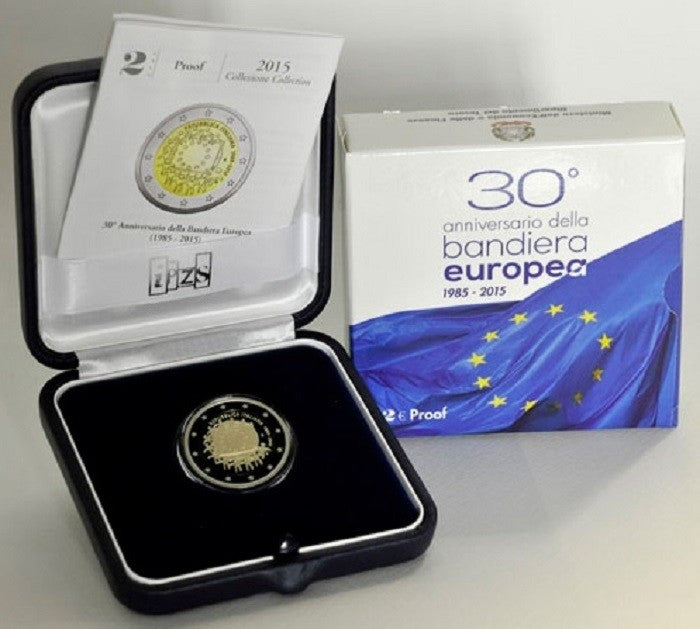 2 Euro Taliansko 2015 - 30 rokov Europskej vlajky (Proof)