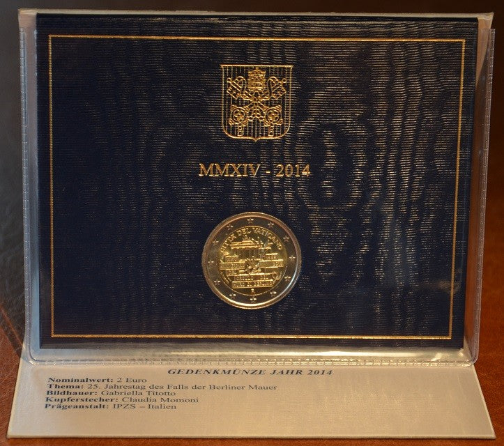 2 Euro Vatikán 2014 - 25. výročie pádu Berlinského múru (BU)