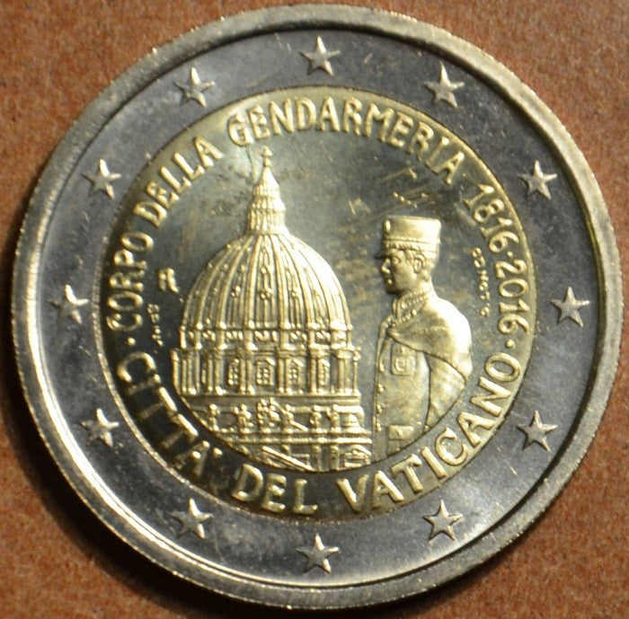 2 Euro Vatikán 2016 - 200 rokov Vatikanskej policie (UNC bez foldra)