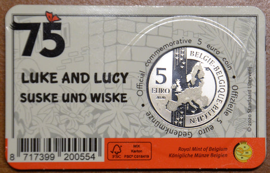 5 Euro Belgicko 2020 Suske & Wiske (BU karta)