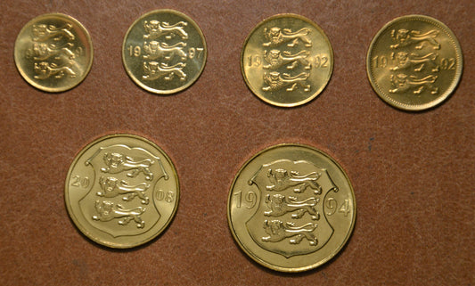 Estónsko 6 mincí 1991-2008 (UNC)