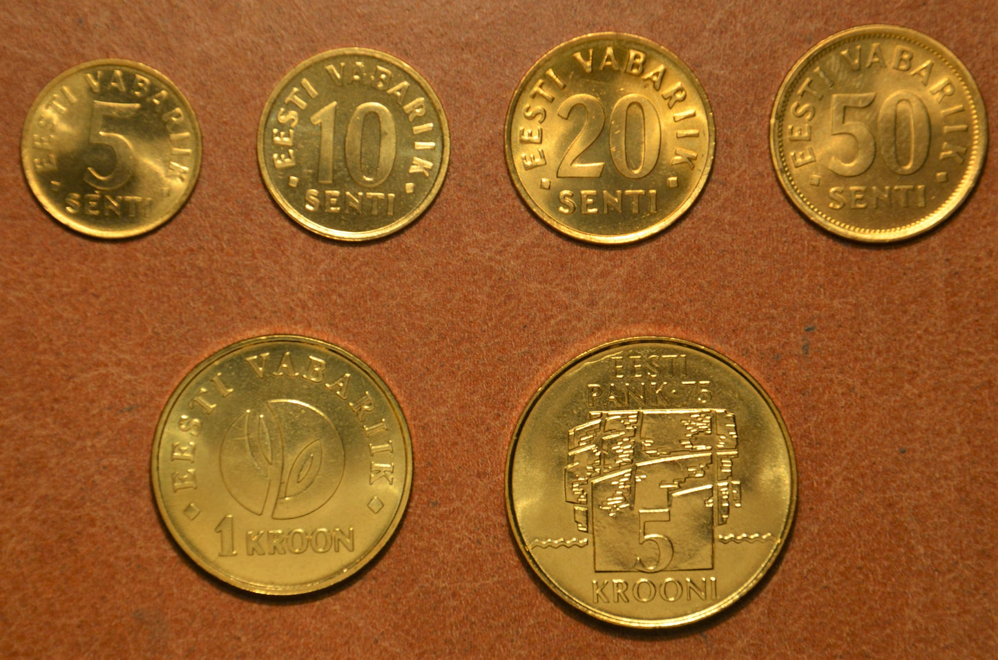 Estónsko 6 mincí 1991-2008 (UNC)