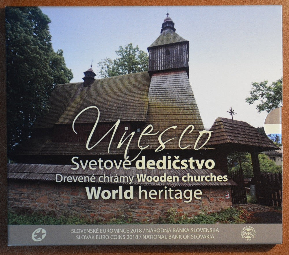 Súbor 8 mincí Slovensko 2018 Drevené kostolíky (BU)
