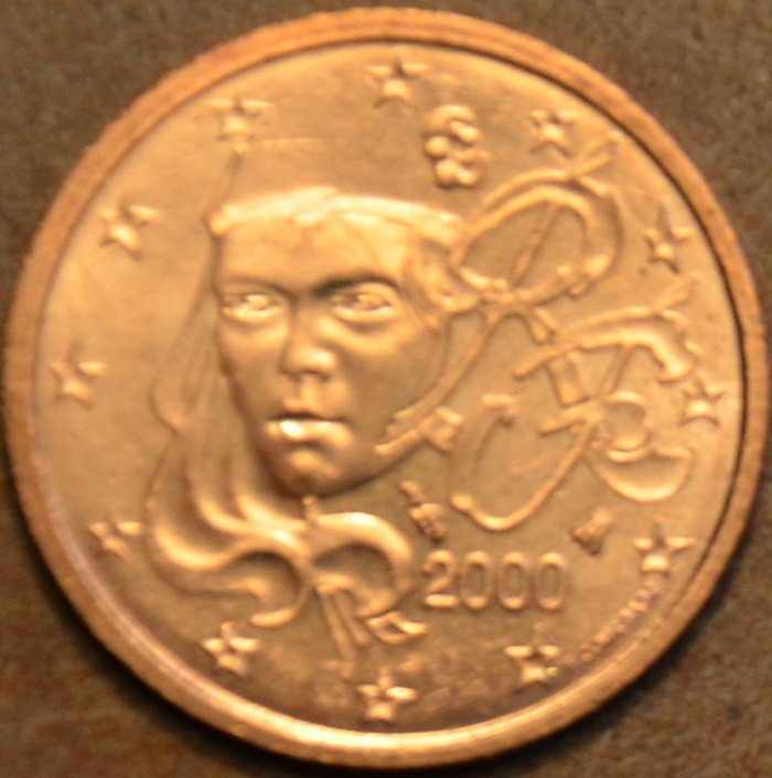 1 cent Francúzsko 2000 (UNC)