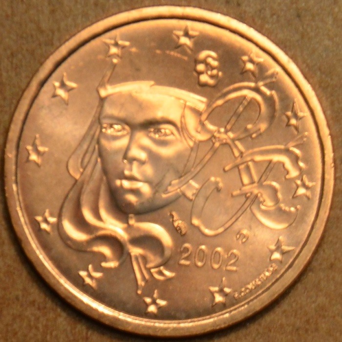 1 cent Francúzsko 2002 (UNC)