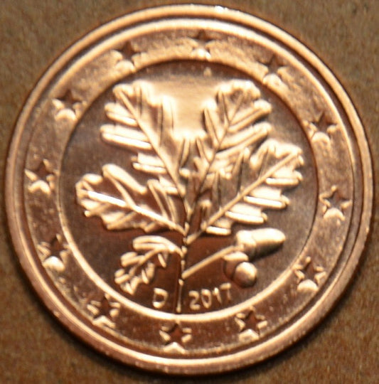 1 cent Nemecko 2017 "D" (UNC)