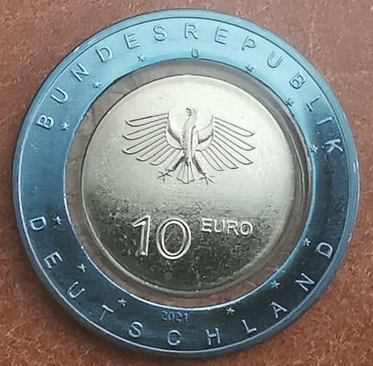 10 Euro Nemecko "J" 2021 Vo vode (UNC)