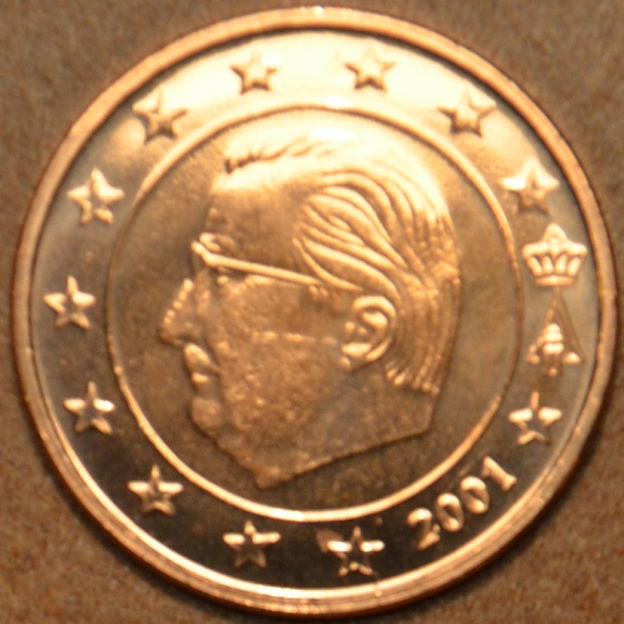 2 cent Belgicko 2001 (UNC)