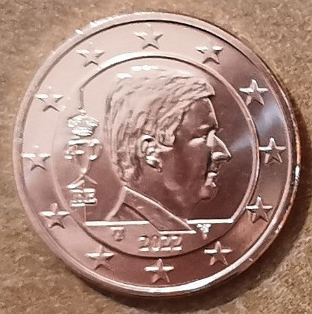 2 cent Belgicko 2022 - Kráľ Filip (UNC)