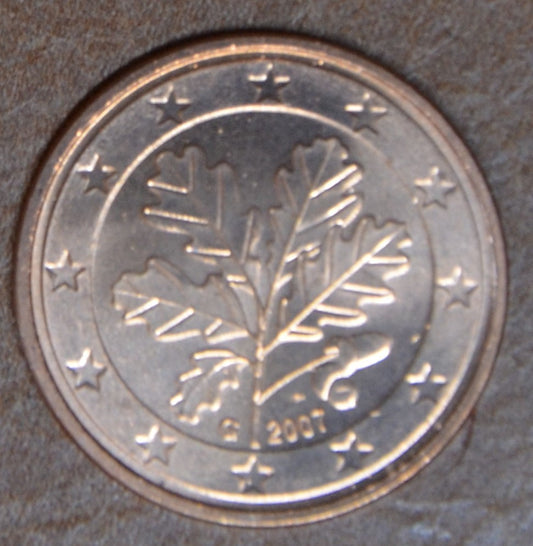 2 cent Nemecko 2007 "G" (UNC)
