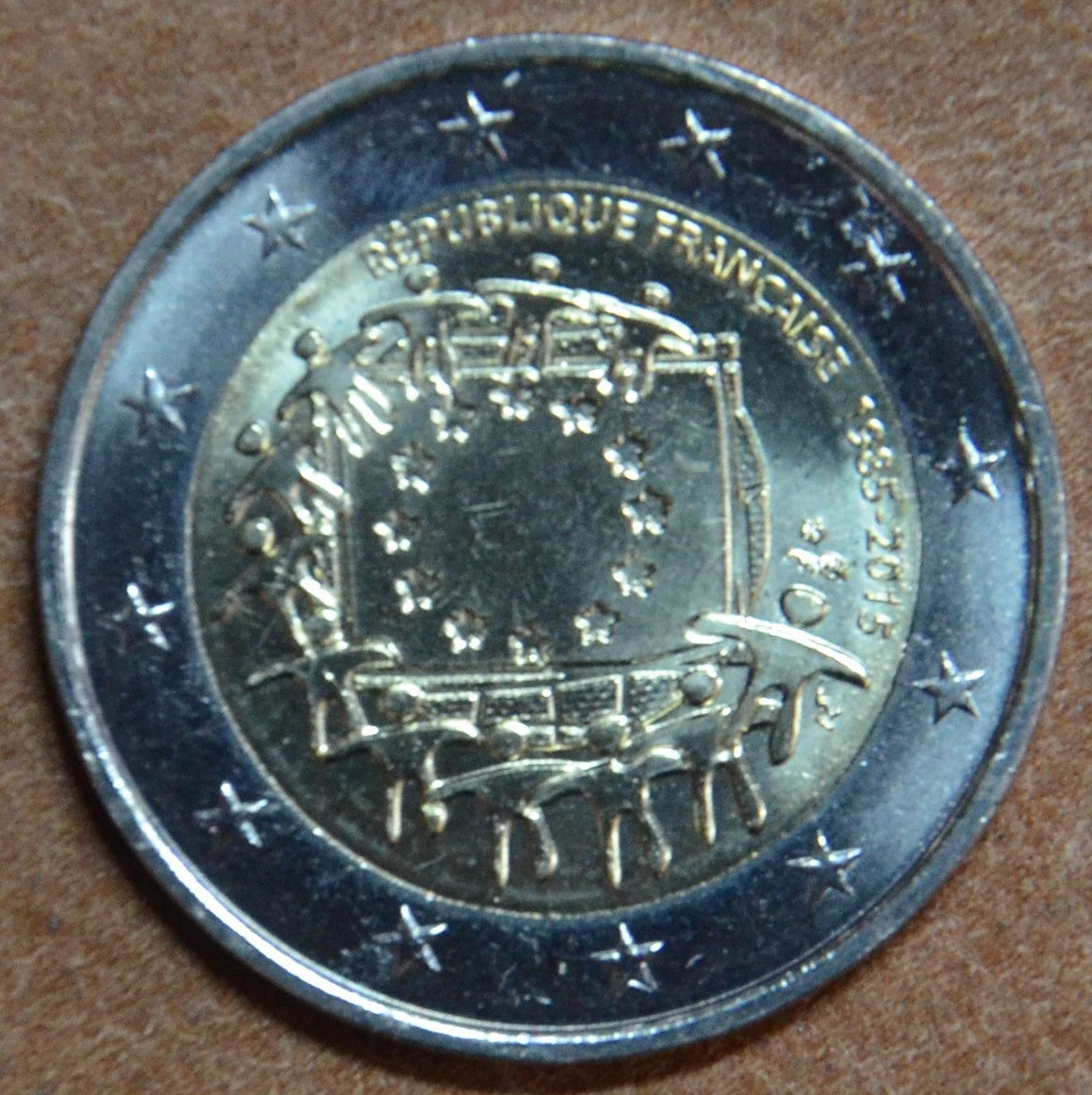 2 Euro Francúzsko 2015 - 30 rokov Europskej vlajky  (UNC)