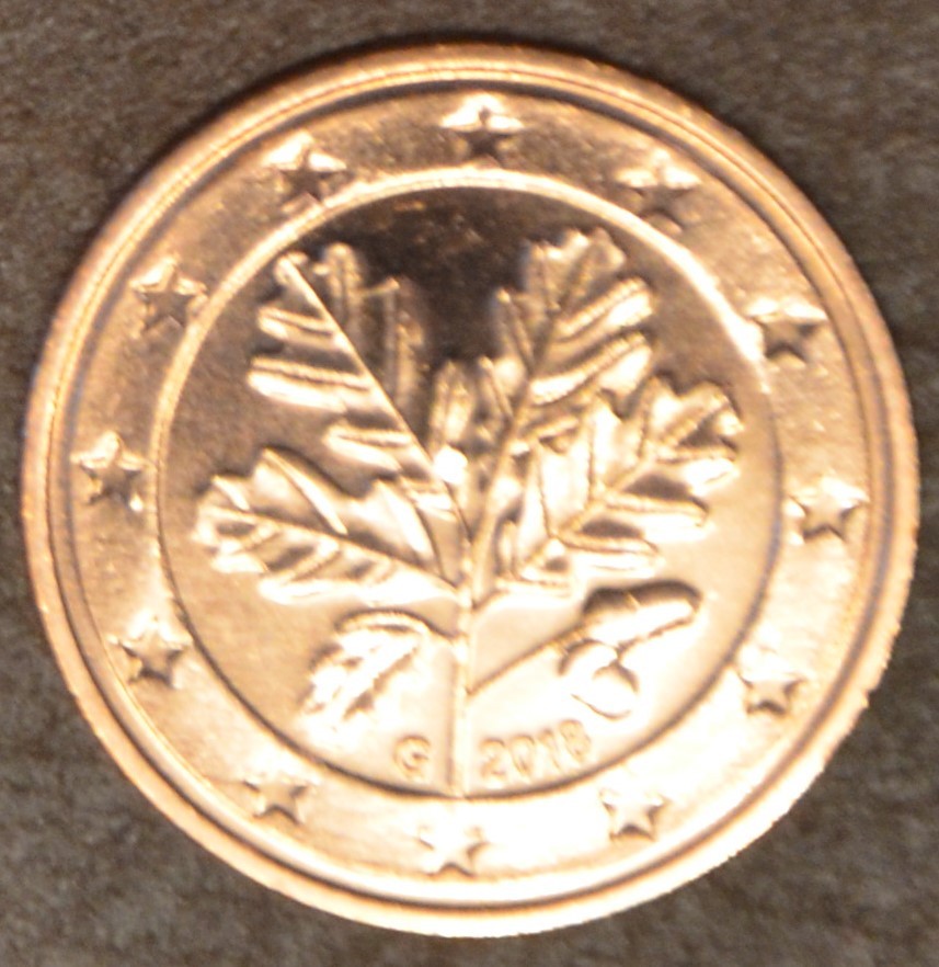 5 cent Nemecko "G" 2018 (UNC)