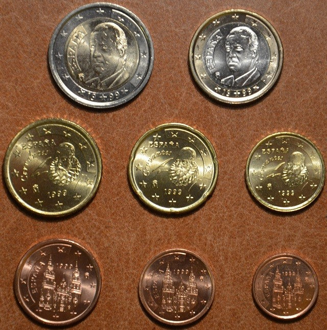 Sada 8 mincí Španielsko 2000 (UNC)