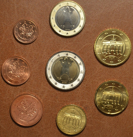 Sada 8 nemeckých mincí 2003 "F" (UNC)