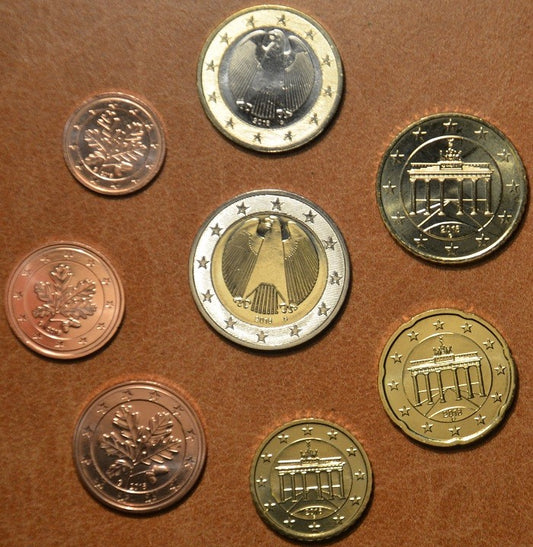Sada 8 nemeckých mincí "A" 2016 (UNC)